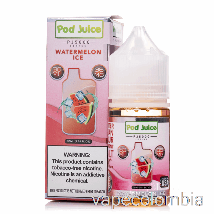 Vape Recargable Sandía Hielo - Jugo De Vaina Pj5000 - 30ml 35mg